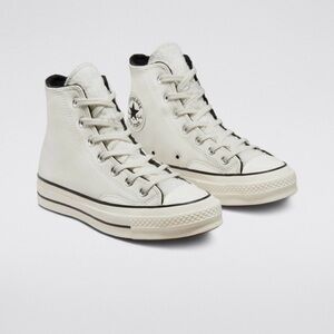 Converse Chuck 70 White Leather Sherpa Lined High Cozy Utility
